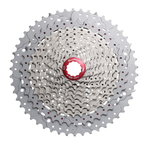 Cassete SUNRACE 12v 11-50 Metálico/Vermelho CSMZ90
