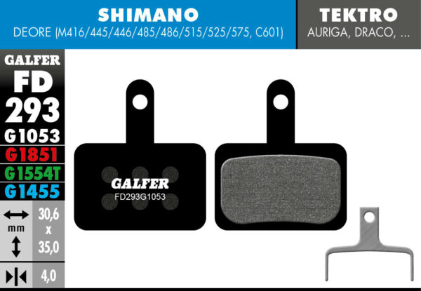 Pastilhas GALFER Shimano Deore FD293G1053 -STD