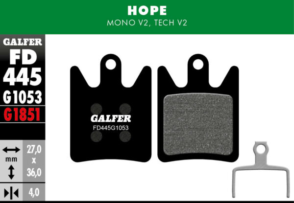 Pastilhas GALFER Hope Mono V2/ Tech V2 FD445G1053 -STD