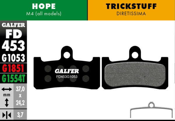 Pastilhas GALFER Hope M4 FD453G1053 -STD