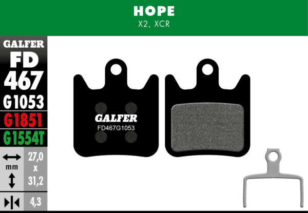 Pastilhas GALFER Hope X2 FD467G1053 -STD