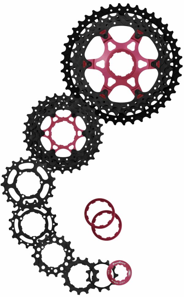 Cassete SUNRACE 12v 11-50 Preto/Vermelho CSMZ90