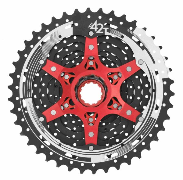 Cassete SUNRACE 11v 10-42 Preto/Vermelho CSMX9X XD