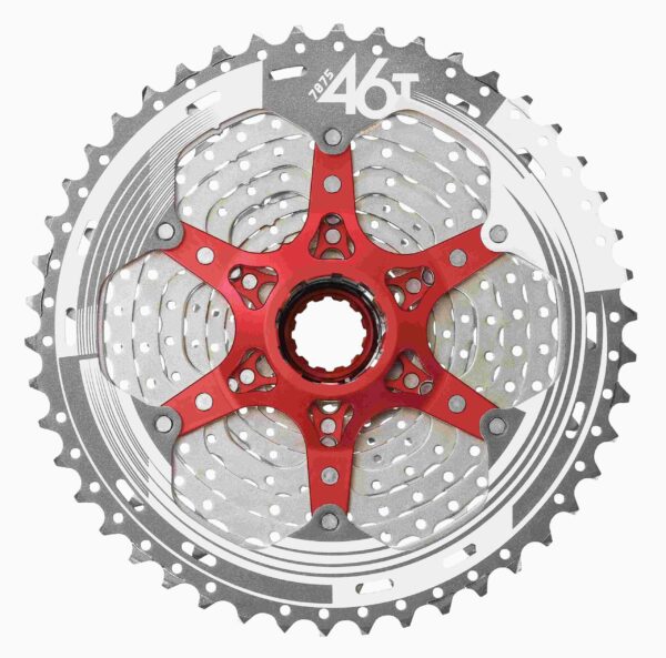 Cassete SUNRACE 12v 11-50 Metálico/Vermelho CSMZ90