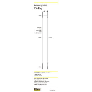 Raio 240 - 270 SAPIM CX-Ray Inox -14G - SP - BK