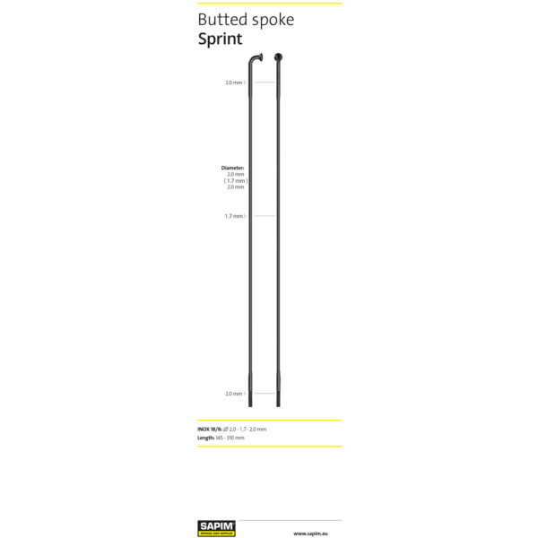 Raio 240 - 270 SAPIM Sprint Inox - 14G - J - BK